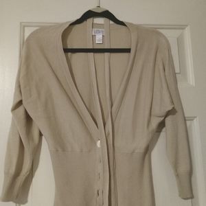 Tan V neck cardigan